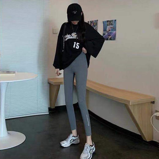 螺纹打底裤女字母刺绣紧身外穿打底都可xz3613   xz3615 商品图6