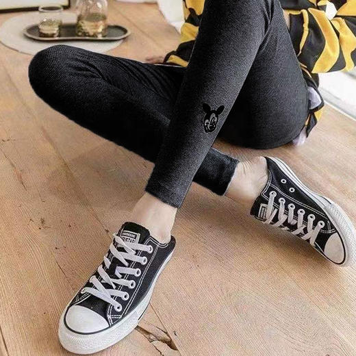 螺纹打底裤女字母刺绣紧身外穿打底都可xz3613   xz3615 商品图4