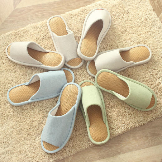 老米优品 /m*ji代工， 舒适度与颜值并存的家居拖鞋！凉席底设计敲级凉快！日式拖鞋 夏季家居地板防水拖鞋，下班回家解放双脚一定要买它！ 商品图2