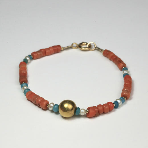 南亚中古金珠多彩混搭手串 商品图0