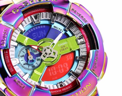 CASIO卡西欧G-SHOCK彩虹金属款潮流手表GM-110【白敬亭同款】潮流角斗场即将开启金属战甲炫酷登场，G-SHOCK以GA-110系列为原型,进化重生推出全新金属表壳系 商品图3