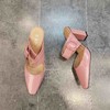 LFGJ 9506 设计师款高跟彩色跟鞋中后空女凉鞋 商品缩略图3