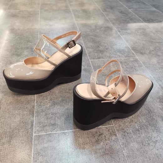 LFGJ 9601 设计师款松糕厚底漆皮凉鞋 商品图11