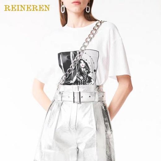 女战士丝网印花短T 商品图0