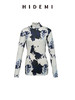HIDEMI 蓝色印花特殊涂层棉三件套 衬衫/衬衫裙/弹力打底上衣 商品缩略图3