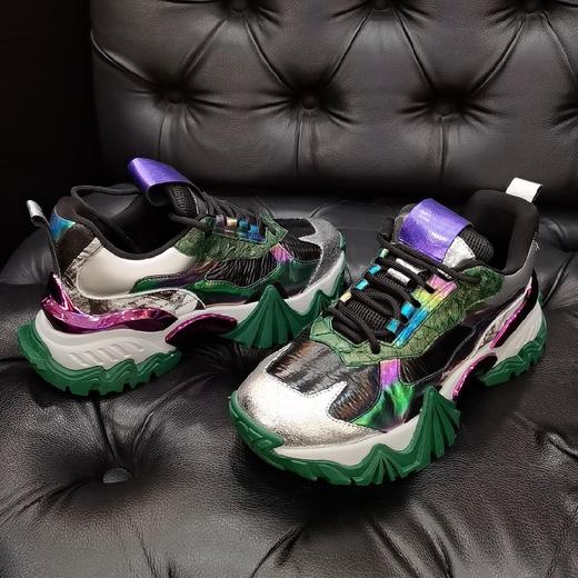 LFGJ 4906 春夏新款厚底增高亮面老爹鞋女 商品图4