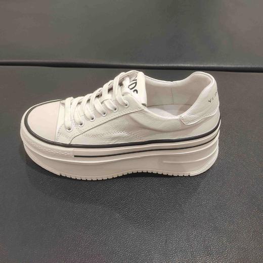 lFGJ 6804厚底真皮小白鞋百搭夏增高显瘦春秋休闲松糕鞋 商品图1