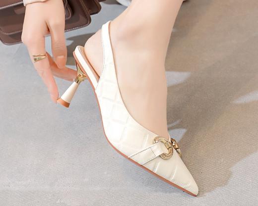 lfgj  jeans  BM301  时尚尖头后空跟鞋 商品图3