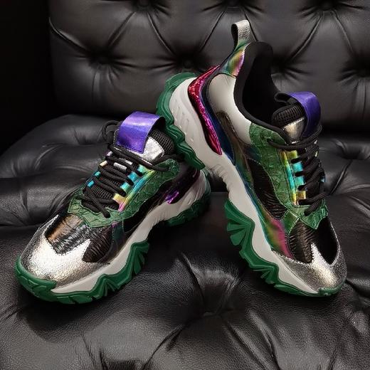 LFGJ 4906 春夏新款厚底增高亮面老爹鞋女 商品图3