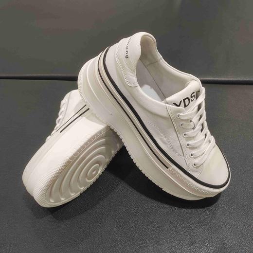 lFGJ 6804厚底真皮小白鞋百搭夏增高显瘦春秋休闲松糕鞋 商品图2