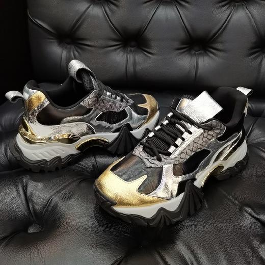 LFGJ 4906 春夏新款厚底增高亮面老爹鞋女 商品图7