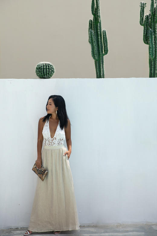 CG｜Garter Lurex slim long maxi skirt [松紧腰修身半身长裙 亮丝] 商品图2