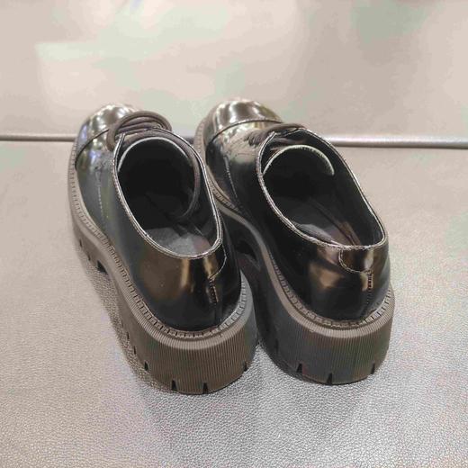 lFGJ 6127松糕厚底增高英伦风百搭黑色小皮鞋女新款系带单鞋 商品图4