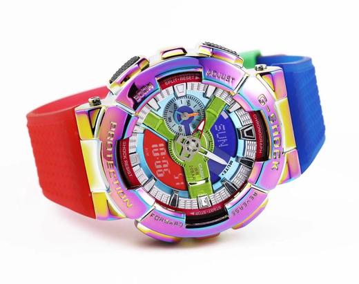 CASIO卡西欧G-SHOCK彩虹金属款潮流手表GM-110【白敬亭同款】潮流角斗场即将开启金属战甲炫酷登场，G-SHOCK以GA-110系列为原型,进化重生推出全新金属表壳系 商品图4