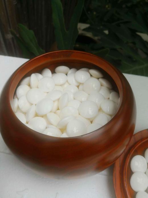 双面凸亮光砗磲黑曜石围棋配大号金丝栗木罐 商品图6