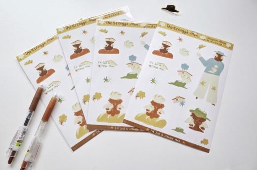 上吊boy | 『双面人怪诞可爱贴纸』 商品图0