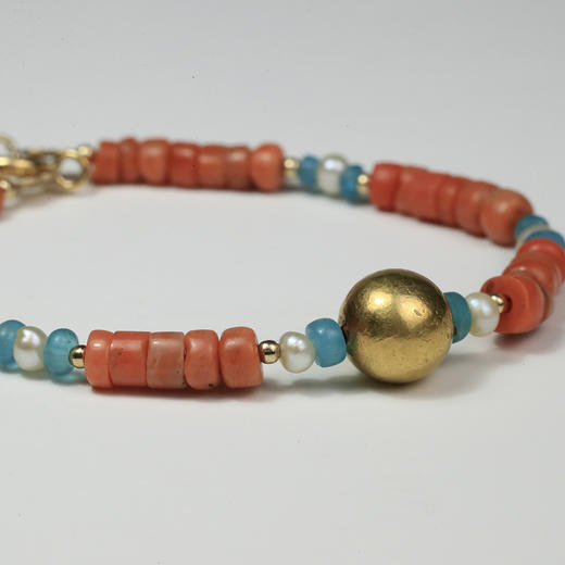 南亚中古金珠多彩混搭手串 商品图1