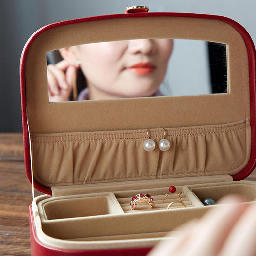 【多样屋专柜】荔枝纹首饰盒/中/红 商品图10