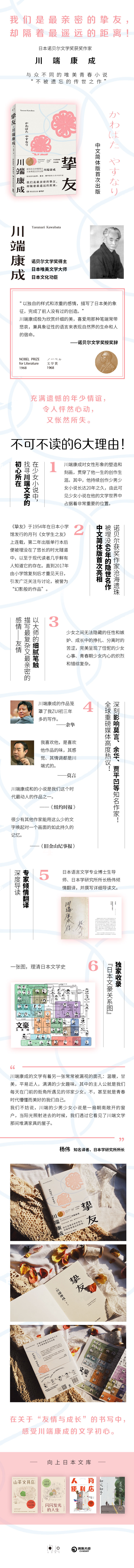 挚友 诺贝尔文学奖得主 日本唯美文学大师川端康成 不被遗忘的传世之作 中文简体版首次出版
