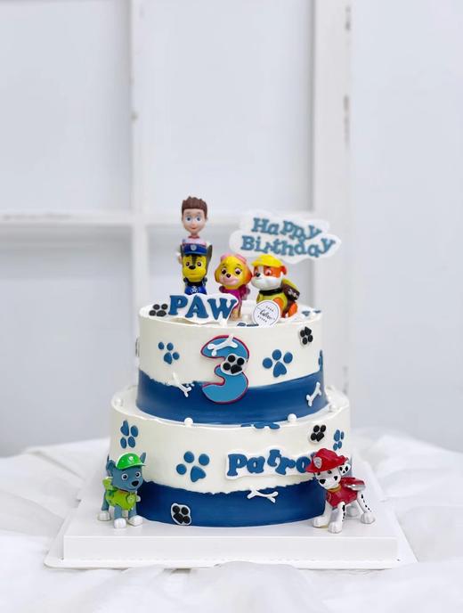 新款双层汪汪队家族主题蛋糕 商品图0