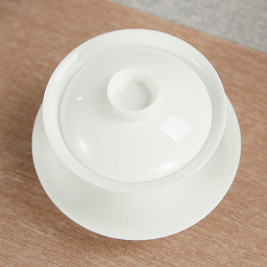 俊德丨吉祥如意 景德镇釉上粉彩白瓷 盖碗 150ml 商品图2