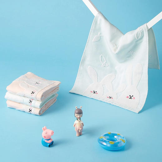 【专柜多样屋】-面巾2条装30只单纱毛巾不掉毛速干儿童毛巾成人洗澡巾 擦脸巾 擦汗巾 喂奶巾 口水巾 商品图0