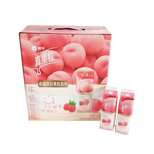 蒙牛真果粒白桃树莓牛奶饮品240g 商品图0