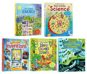 尤斯伯恩看里面系列5册 万物运转的秘密 英文原版 Usborne See Inside How Things Work STEM科普绘本 儿童英语启蒙纸板翻翻书