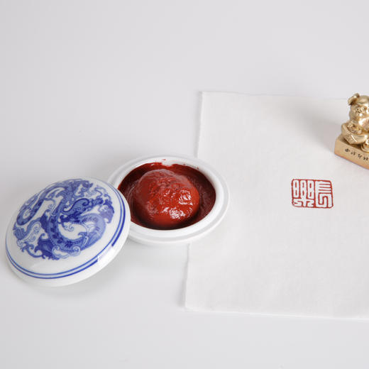 西泠印泥 美红朱砂印泥 书法篆刻绘画写作专用仿古西泠印泥 锦盒包装 30g 商品图2