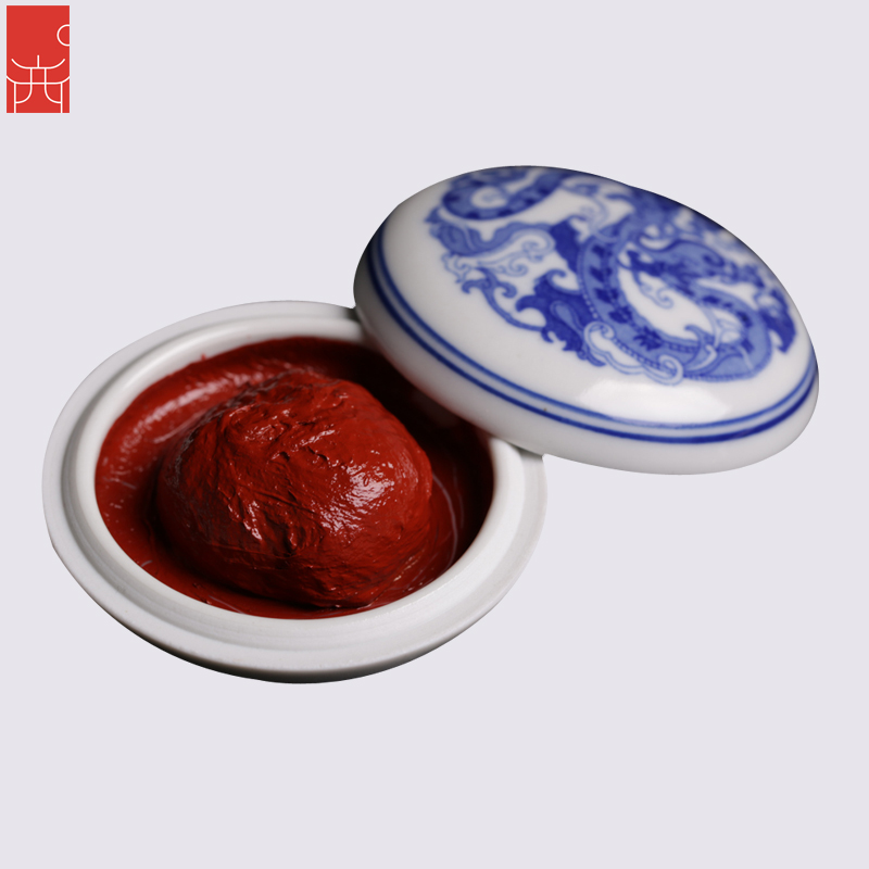 西泠印泥 美红朱砂印泥 书法篆刻绘画写作专用仿古西泠印泥 锦盒包装 30g