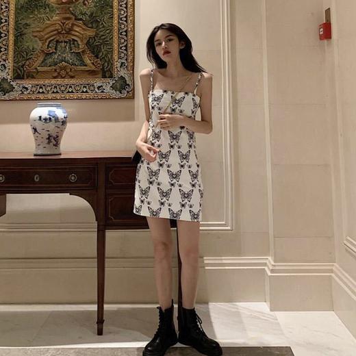 短款吊带显瘦连衣裙女2021年新款夏收腰气质夏天裙子吊带裙小个子七夕情人节 商品图3