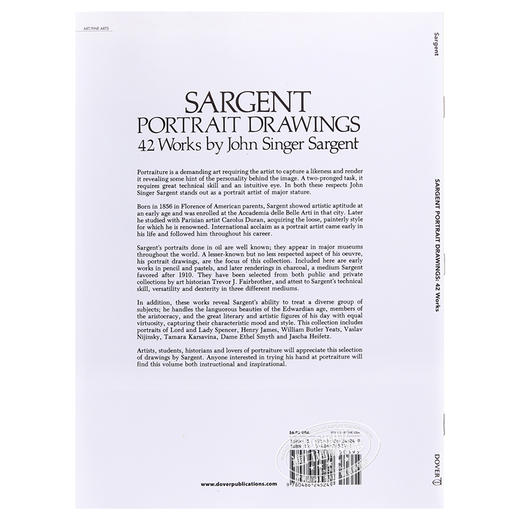【中商原版】Sargent Portrait Drawings 进口艺术 萨金特的42幅肖像画 商品图1