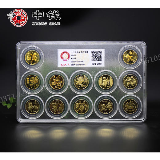 河南中钱 中国金币 2003-014年十二生肖流通纪念币 全套收藏 封装评级珍藏版 商品图7