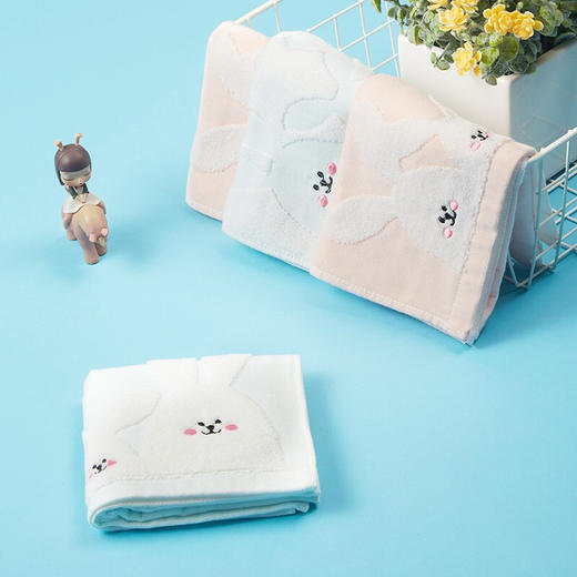 【专柜多样屋】-面巾2条装30只单纱毛巾不掉毛速干儿童毛巾成人洗澡巾 擦脸巾 擦汗巾 喂奶巾 口水巾 商品图3