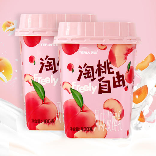 天润淘桃自由酸奶400g 商品图1