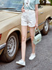 欧芮儿白色牛仔裤女2021春夏新款高腰显瘦气质炸街折边微宽松短裤 商品缩略图2