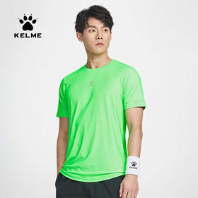 卡尔美运动休闲短袖春夏新款男健身半袖修身拼接T恤上衣