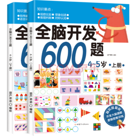 全脑开发600题：4-5岁（套装共2册） 益智游戏 3-6岁 HL