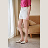 欧芮儿白色牛仔短裤女2021春夏新款高腰修身包臀直筒卷边休闲裤 商品缩略图1