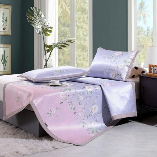 【凉席】*夏季凉席三件套冰丝印花小清新家用床上软席套件冰丝 商品图0