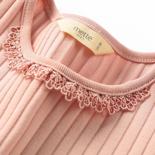 【坑条弹力t恤】夏新品女童短袖圆领t恤修身坑条弹力上衣 商品图8