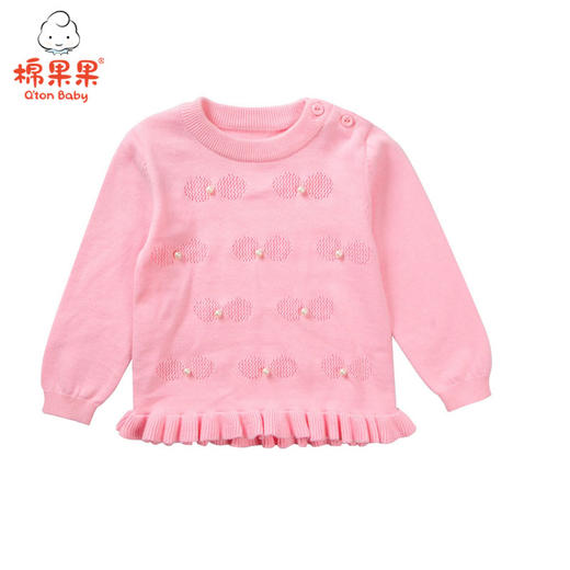 棉果果春秋款女童纯棉线套头毛衫M122160218064 商品图0