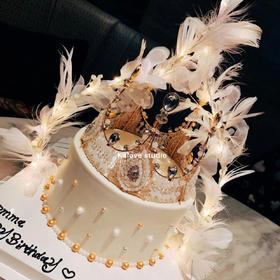 白色羽毛皇冠仙女款