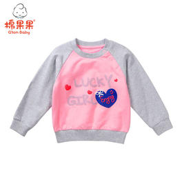 棉果果春秋款女童圆领卫衣M122180218062