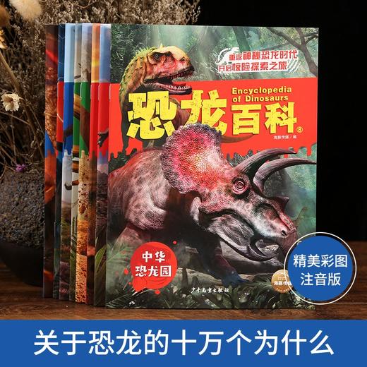 恐龙百科（套装共8册） 科普百科 7-10岁 6大特色 8个趣味恐龙专题 商品图1