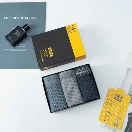 内裤男士魔磁裤无缝透气磁疗无紧绷感不卷边高弹力薄款平角裤 商品图2