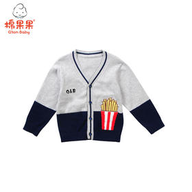 棉果果春秋款男童对开毛衫M112161518097
