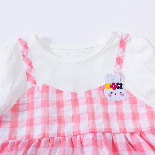 贝贝怡女宝宝拼接假两件小清新七分裤短袖分体套装212T2247
 商品图7