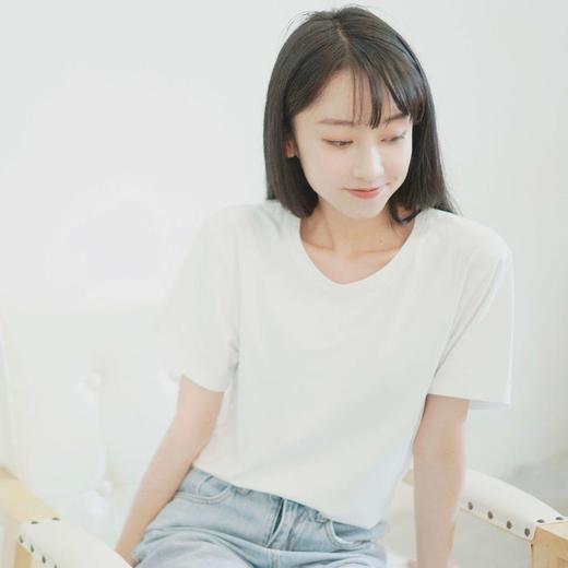 【爆单！预售】圆领空气云朵短袖T恤，黑白两色男女同款好版型，减龄百搭显瘦，经典不过时 商品图3