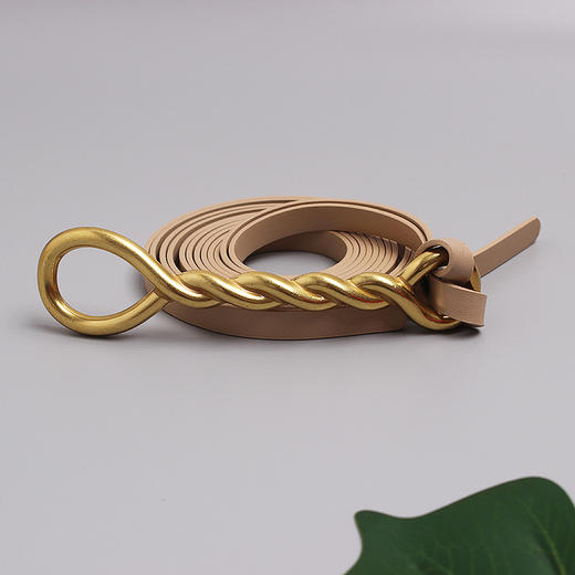 金属扣双条细带打结麻花皮带#PA2171 商品图8